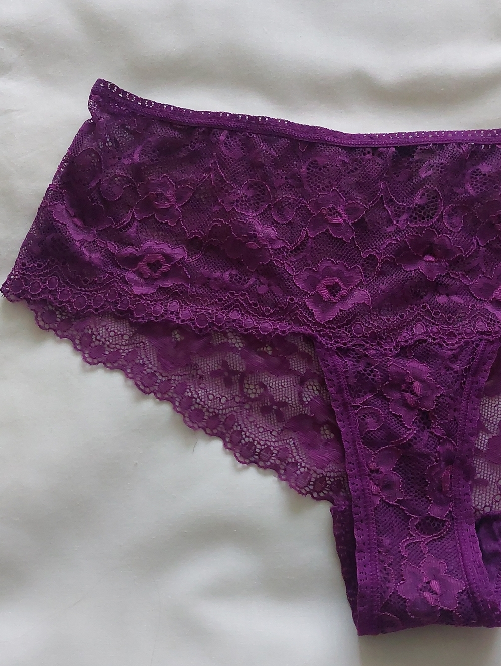 NWOT Jessica Purple Floral Lace Bikini Panty